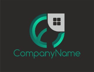 Projekt graficzny logo dla firmy online modern home 3d